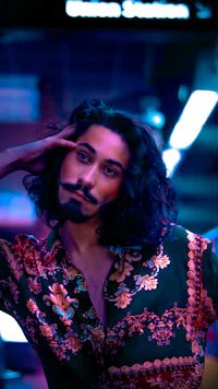 a man with long hair and a beard